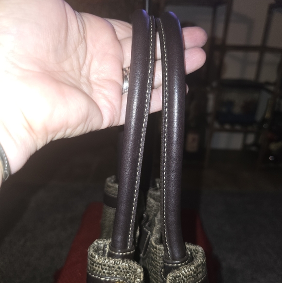 Furla Woven Tote Bag with Brown Handles - Picture 5 of 10